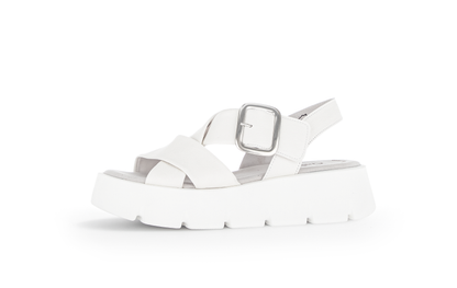 Gabor 64.752.20 Latte Cream Sandals with Slingback Strap