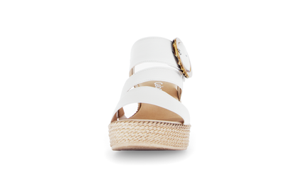 Gabor 64.770.20 Latte Cream Wedge Sandals with Slingback Strap