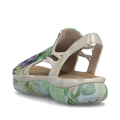 Rieker 64841-90 Green Multi F Fit Sandals with Slingback Strap