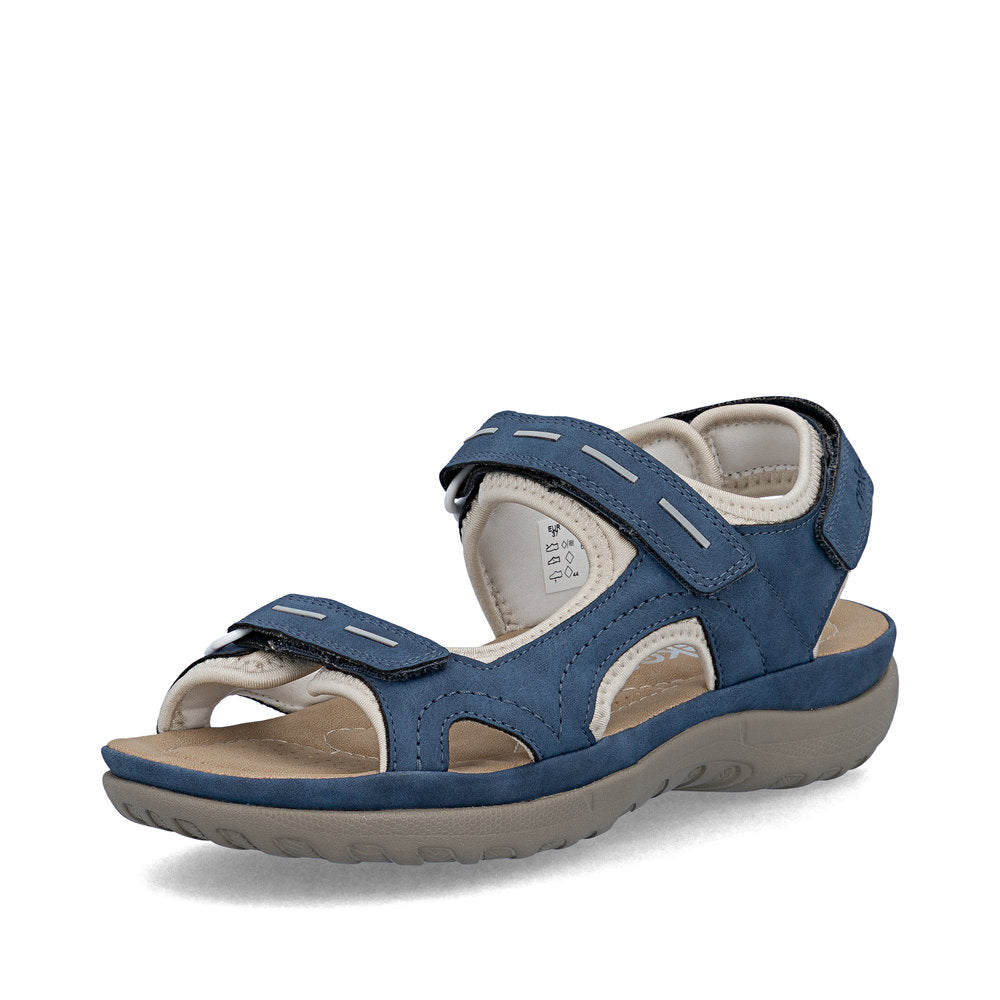 Rieker 64856-14 Jeans Blue F Fit Slingback Sandals