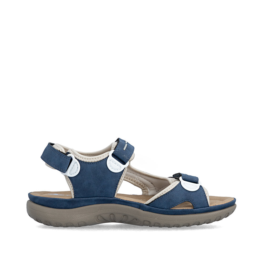 Rieker 64856-14 Jeans Blue F Fit Slingback Sandals