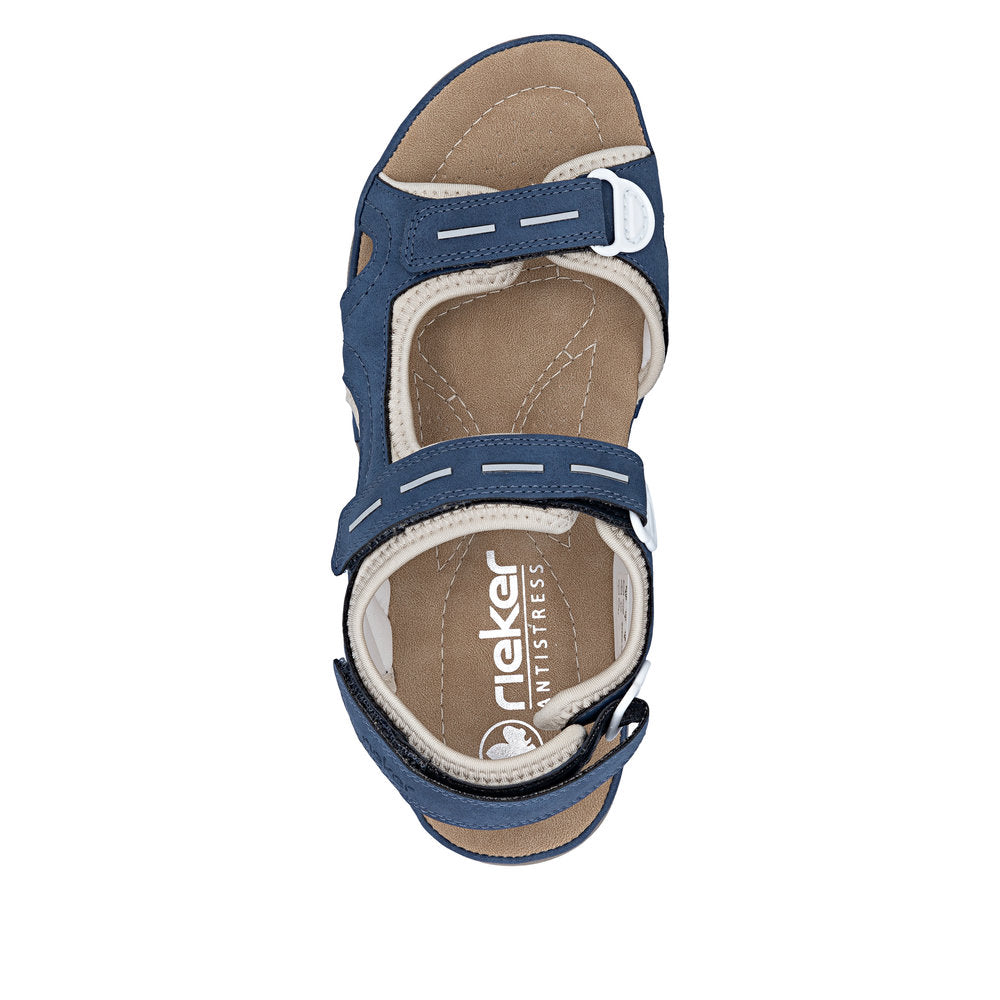 Rieker 64856-14 Jeans Blue F Fit Slingback Sandals