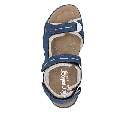Rieker 64856-14 Jeans Blue F Fit Slingback Sandals