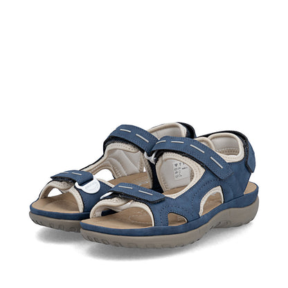 Rieker 64856-14 Jeans Blue F Fit Slingback Sandals