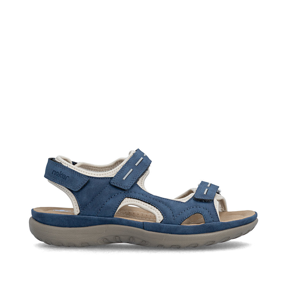 Rieker 64856-14 Jeans Blue F Fit Slingback Sandals