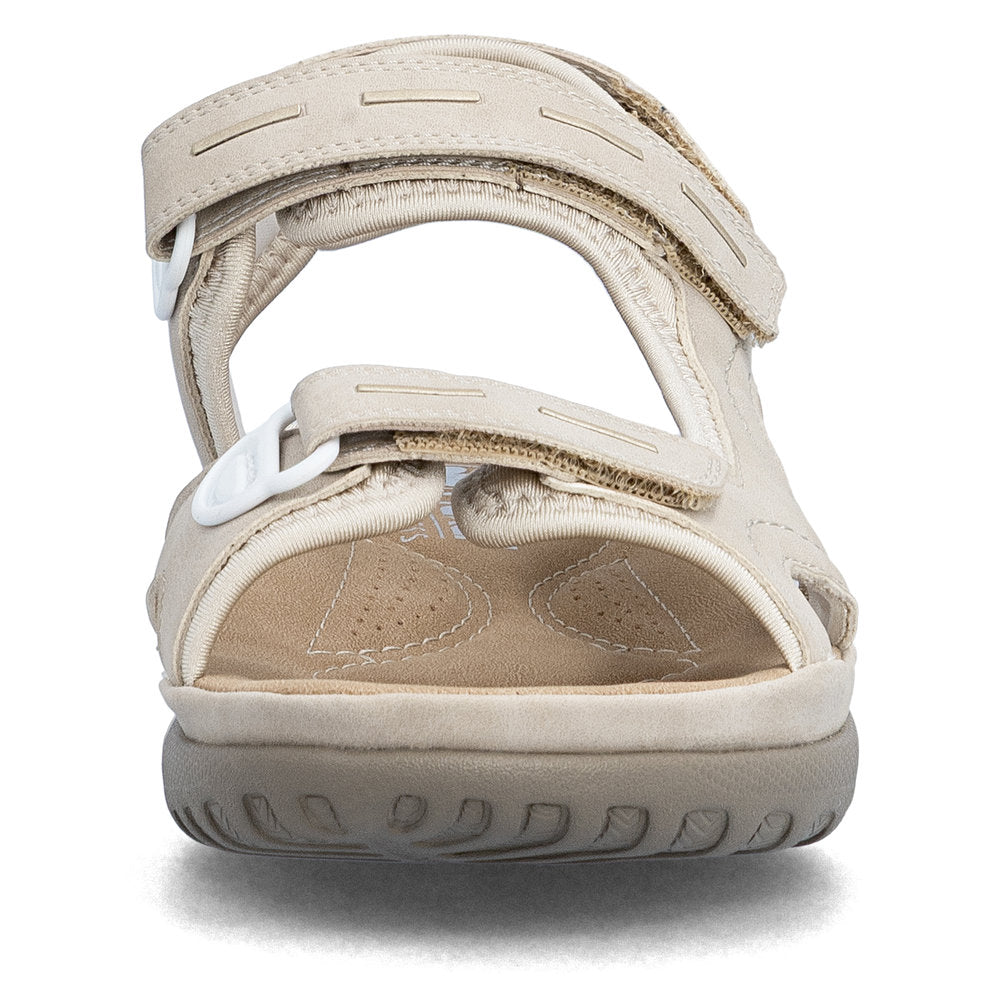 Rieker 64856-62 Ginger Beige & Pearl Cream F Fit Slingback Sandals