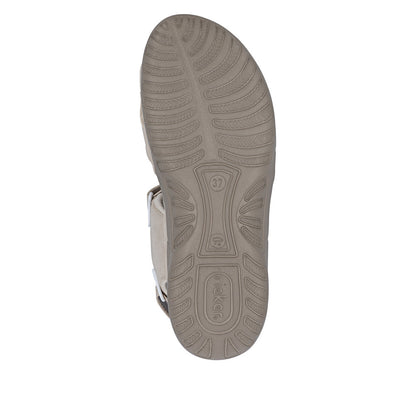 Rieker 64856-62 Ginger Beige & Pearl Cream F Fit Slingback Sandals