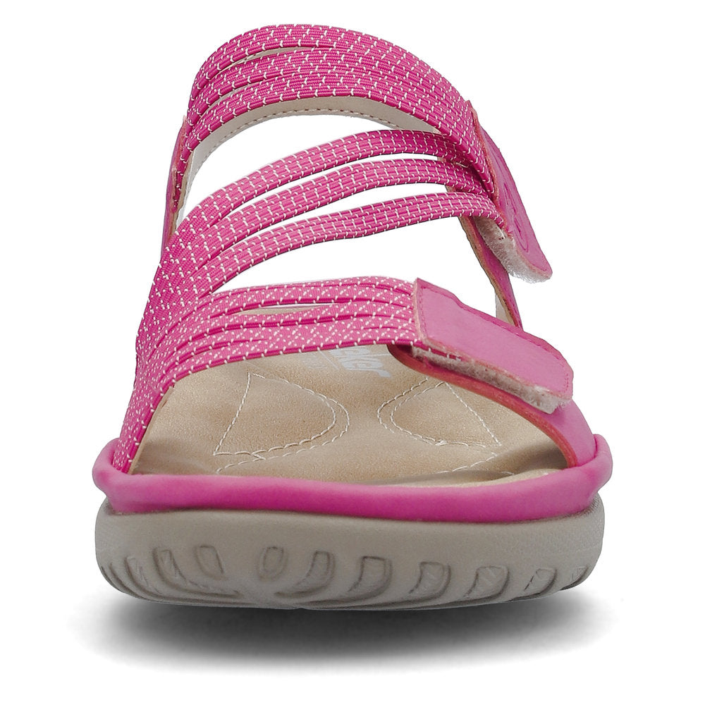 Rieker 64870-31 Fuchsia Pink F Fit Velcro Sandals