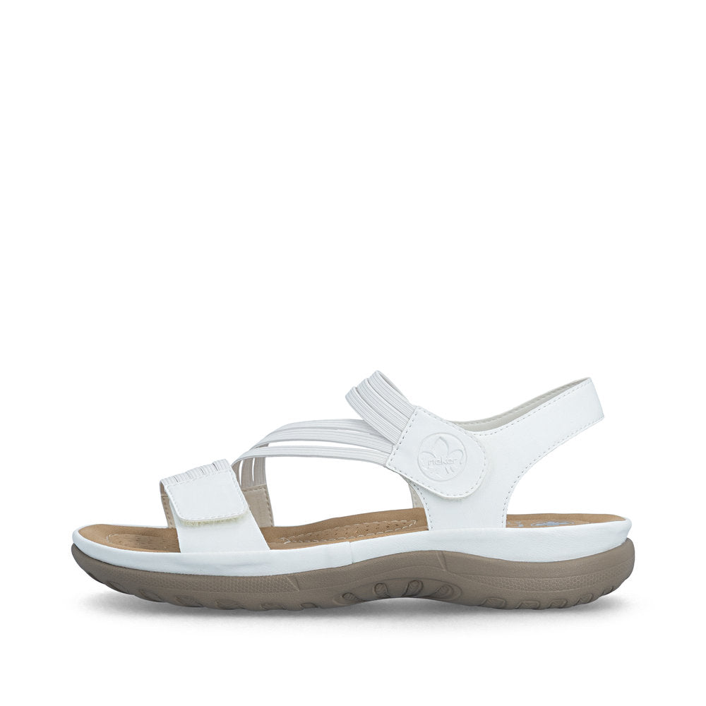 Rieker 64870-81 White F Fit Slingback Sandals