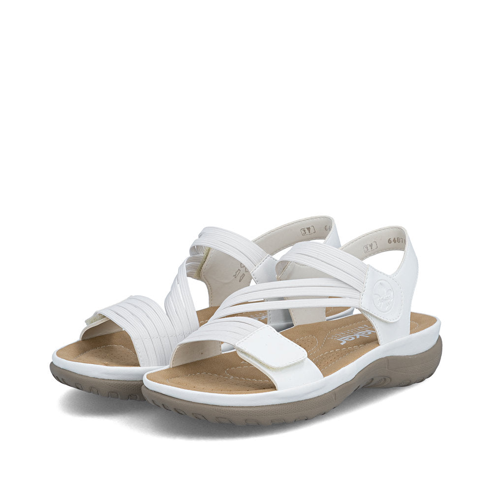 Rieker 64870-81 White F Fit Slingback Sandals