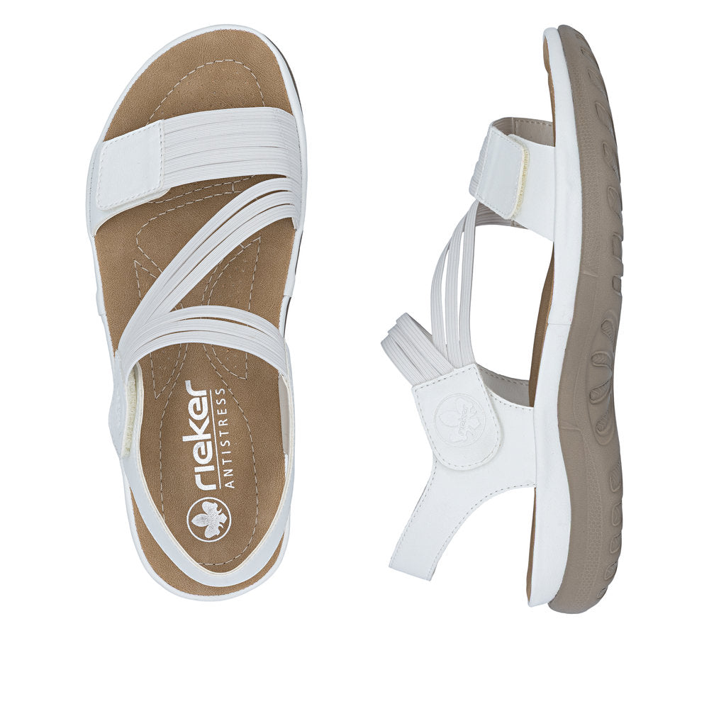 Rieker 64870-81 White F Fit Slingback Sandals