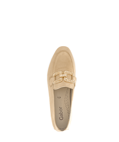 Gabor 65.210.14 Beige Slip On Loafers