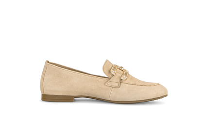 Gabor 65.210.14 Beige Slip On Loafers