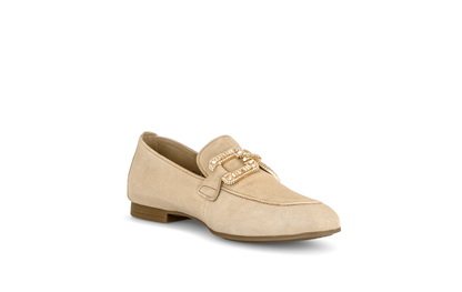 Gabor 65.210.14 Beige Slip On Loafers