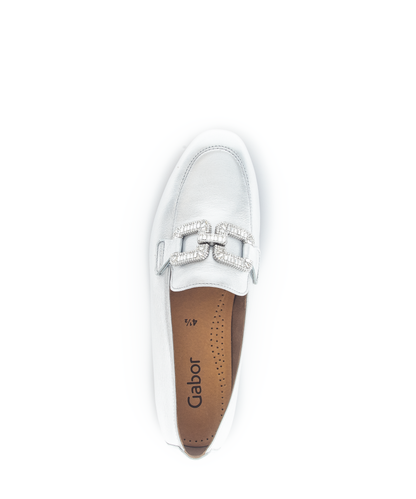 Gabor 65.210.61 Silver Slip On Loafers