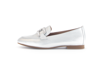 Gabor 65.210.61 Silver Slip On Loafers