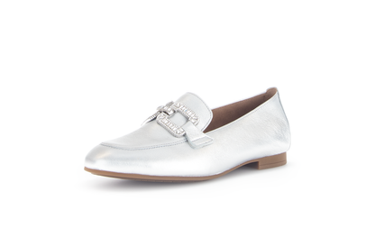 Gabor 65.210.61 Silver Slip On Loafers