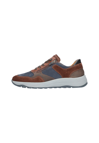 Waldlaufer 662001 500 995 K Fit Brown & Navy Mix Shoes with Zip
