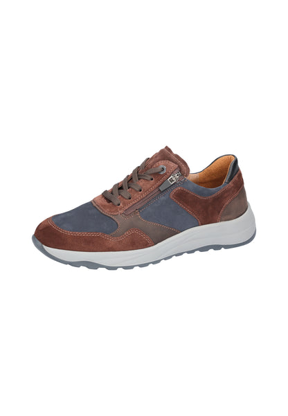 Waldlaufer 662001 500 995 K Fit Brown & Navy Mix Shoes with Zip