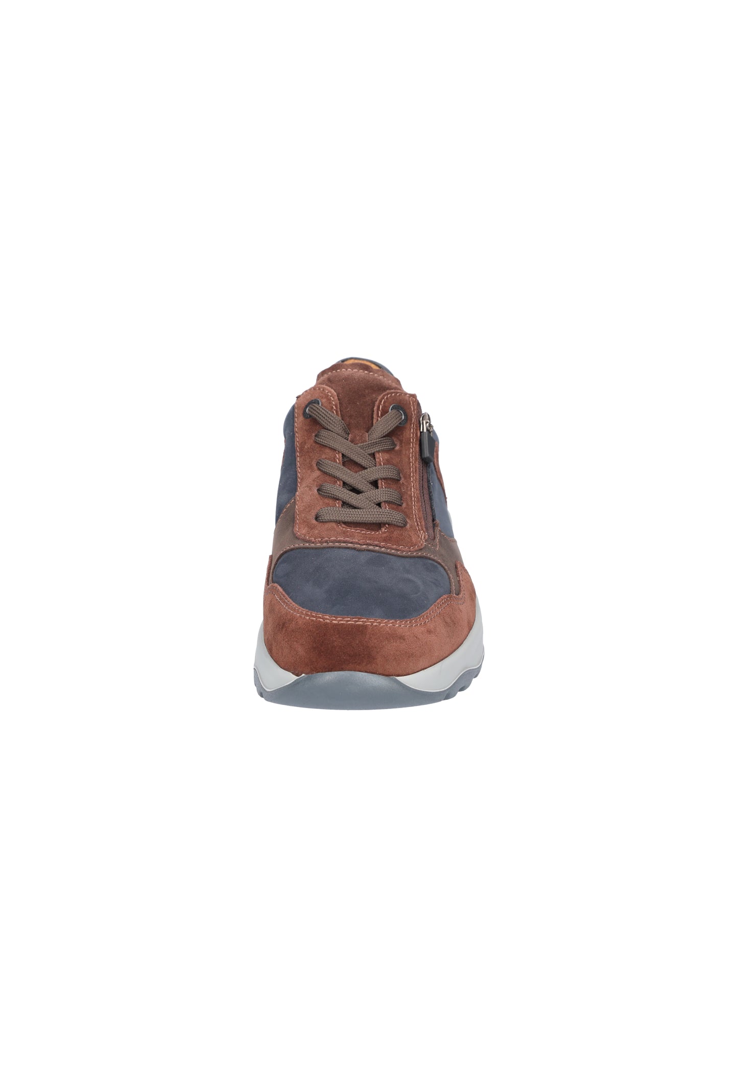 Waldlaufer 662001 500 995 K Fit Brown & Navy Mix Shoes with Zip