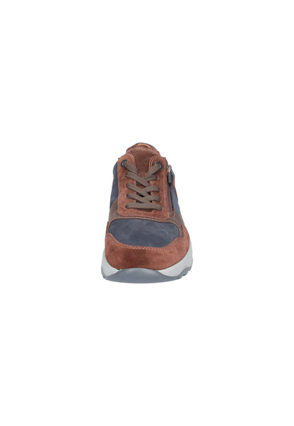 Waldlaufer 662001 500 995 K Fit Brown & Navy Mix Shoes with Zip