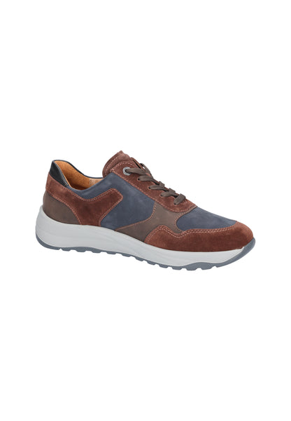 Waldlaufer 662001 500 995 K Fit Brown & Navy Mix Shoes with Zip