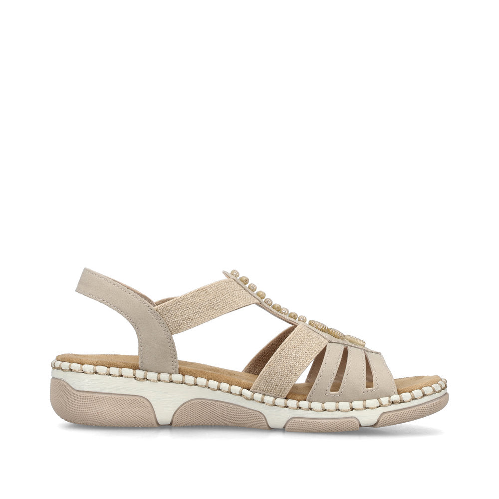 Rieker 66201-62 Ginger Beige H Fit Slingback Sandals