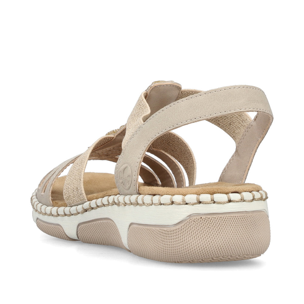 Rieker 66201-62 Ginger Beige H Fit Slingback Sandals