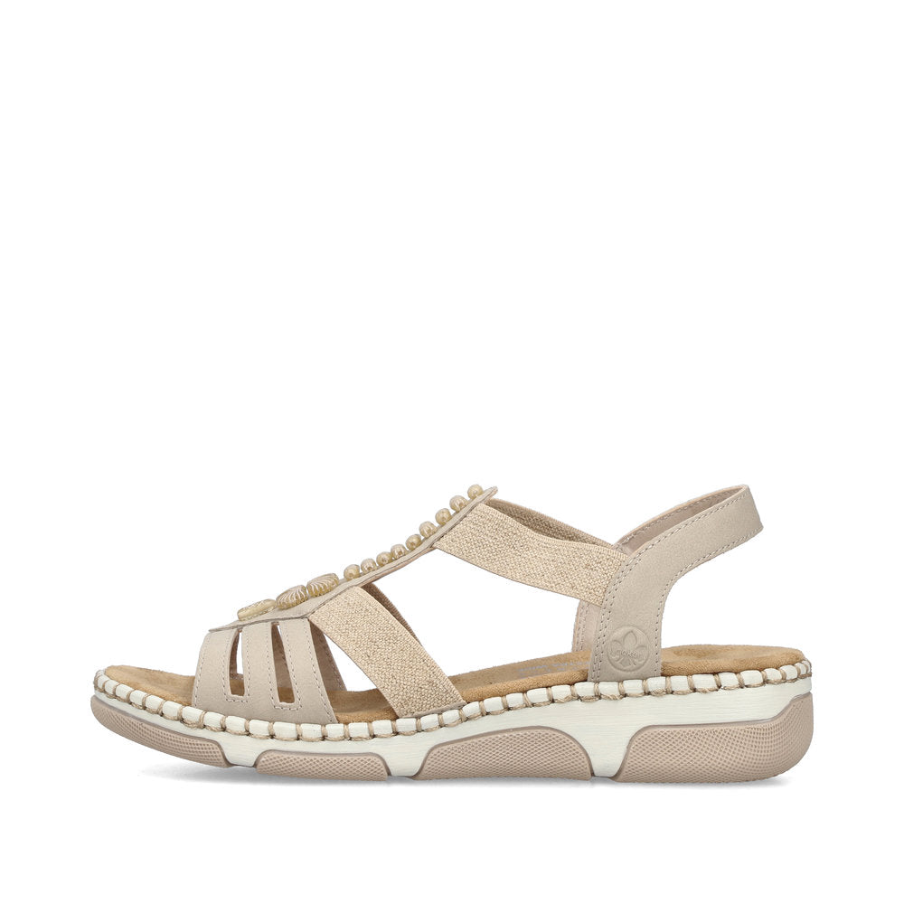 Rieker 66201-62 Ginger Beige H Fit Slingback Sandals