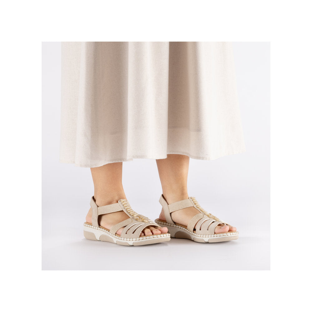 Rieker 66201-62 Ginger Beige H Fit Slingback Sandals