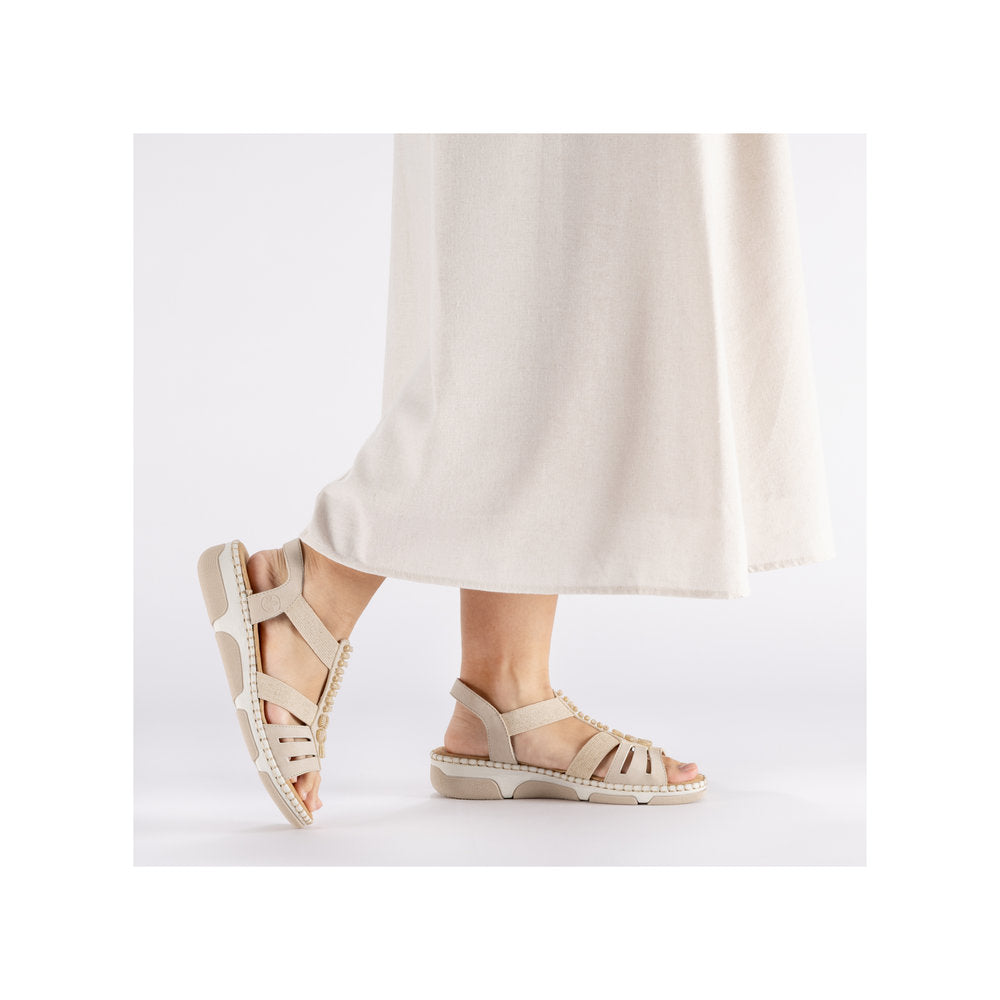 Rieker 66201-62 Ginger Beige H Fit Slingback Sandals