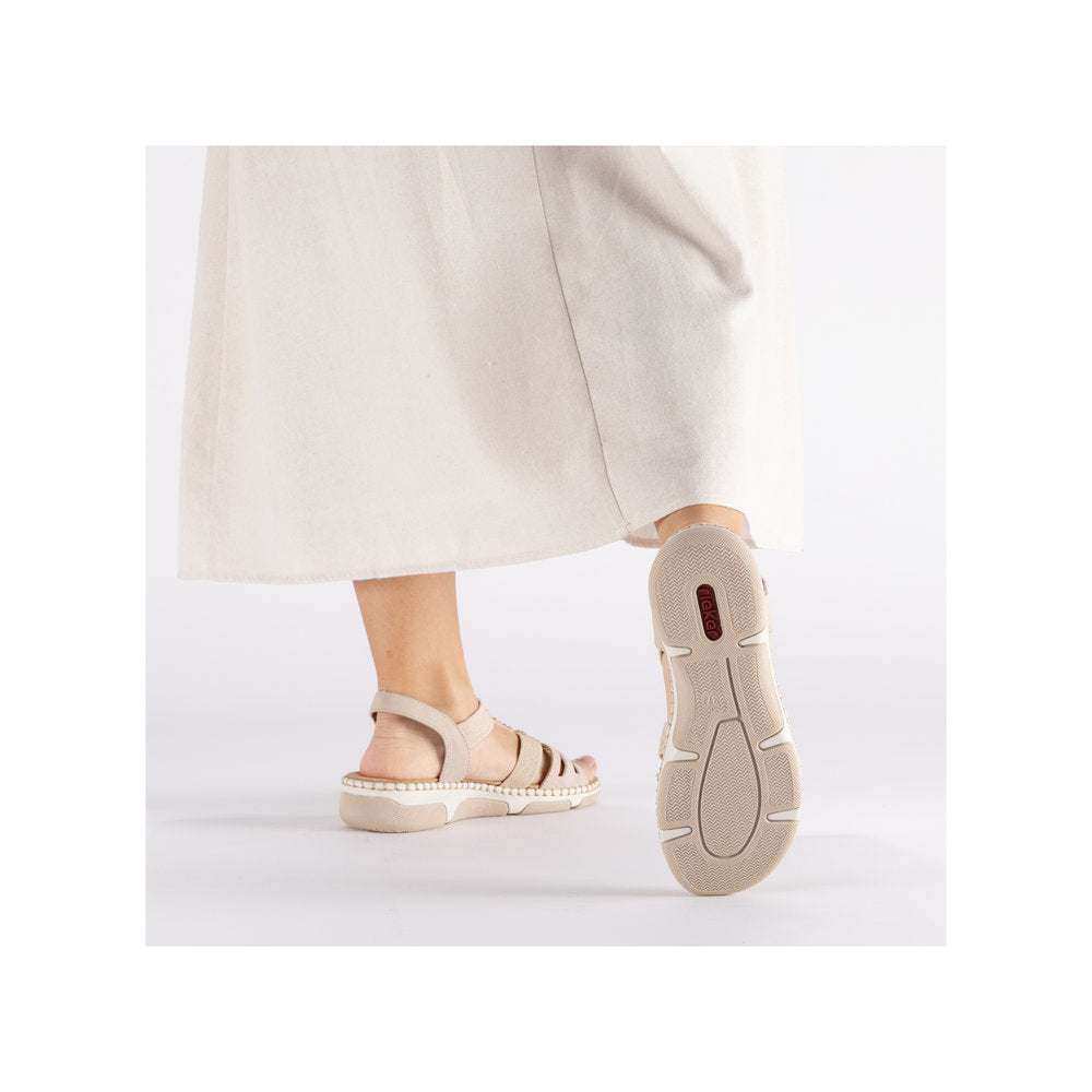 Rieker 66201-62 Ginger Beige H Fit Slingback Sandals