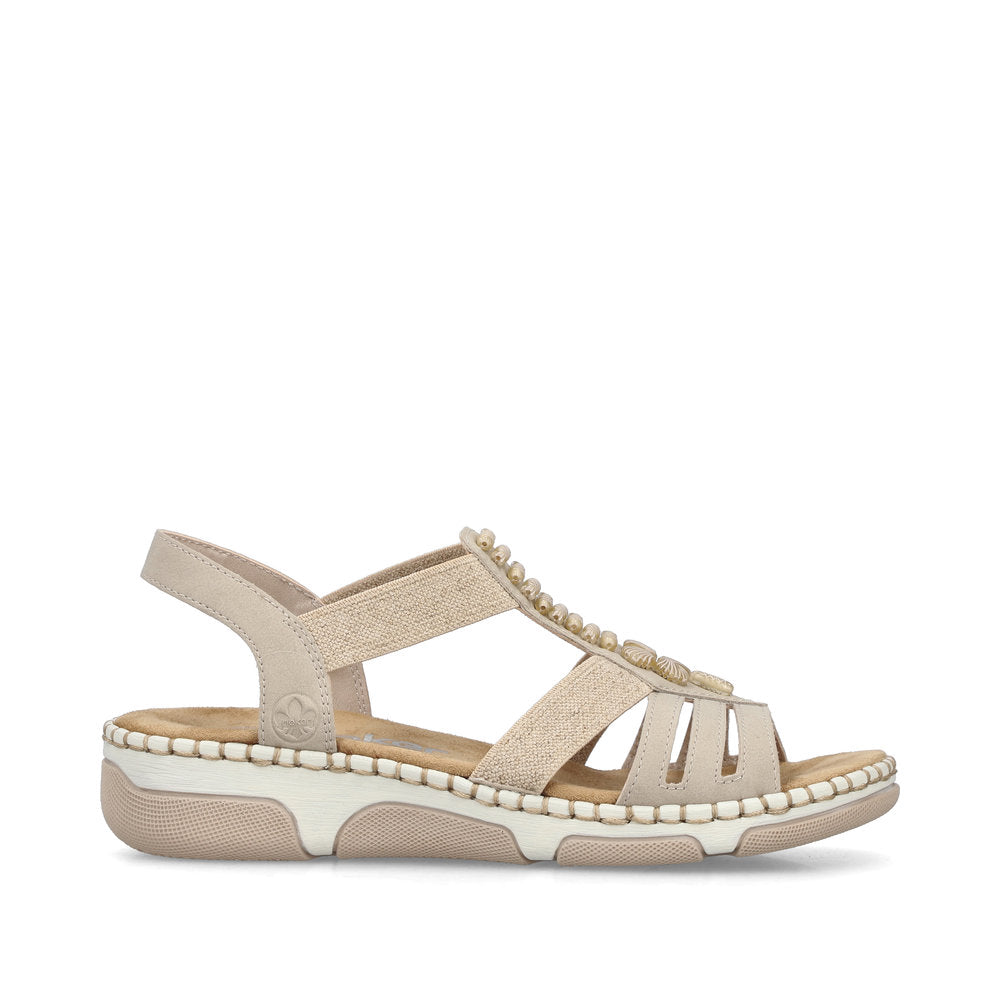 Rieker 66201-62 Ginger Beige H Fit Slingback Sandals