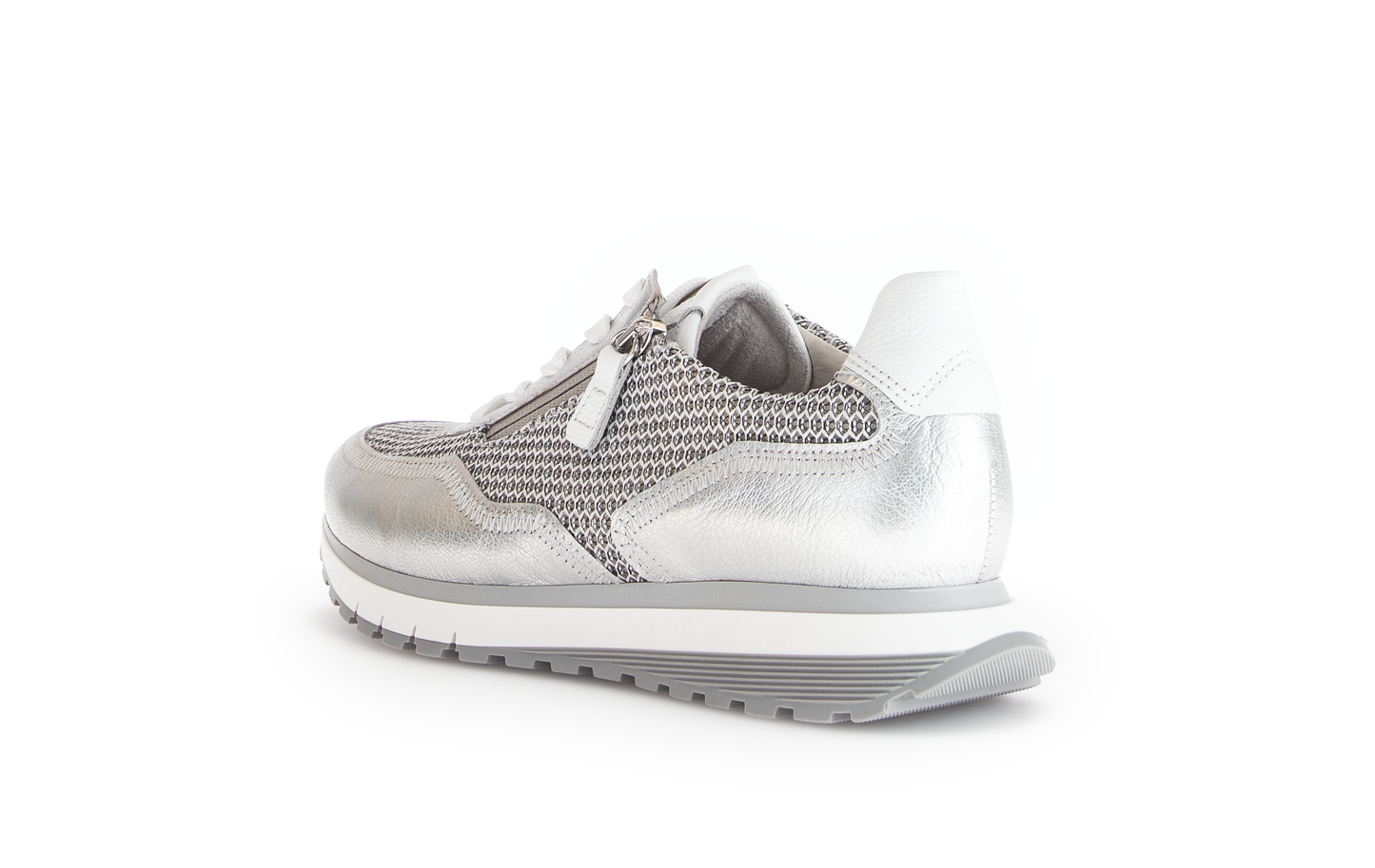 Gabor Comfort 66.379.60 H Fit Silver, Off White & White Sneakers