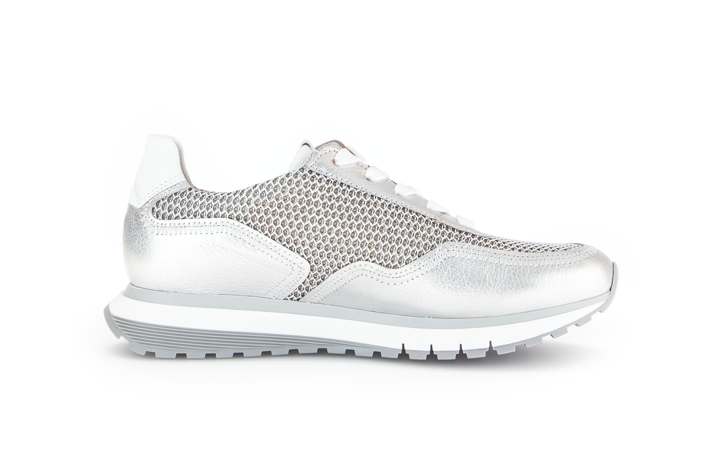 Gabor Comfort 66.379.60 H Fit Silver, Off White & White Sneakers