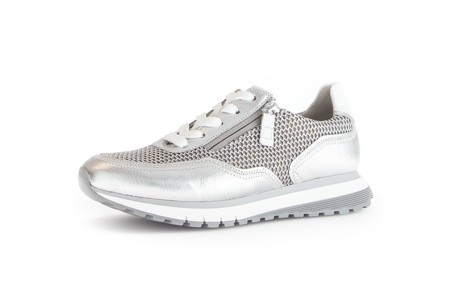 Gabor Comfort 66.379.60 H Fit Silver, Off White & White Sneakers