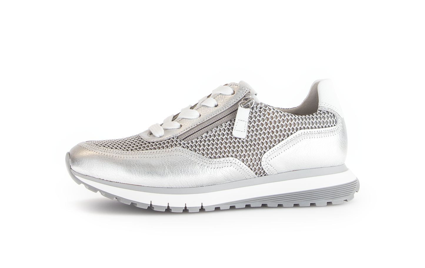 Gabor Comfort 66.379.60 H Fit Silver, Off White & White Sneakers