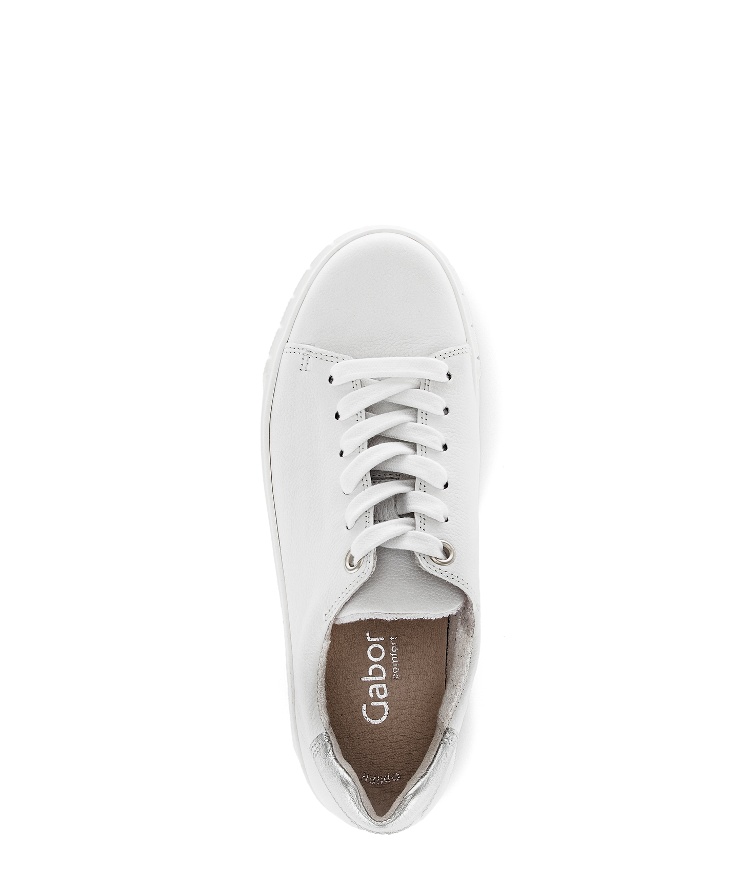 Gabor Comfort 66.410.52 H Fit White & Silver Sneakers