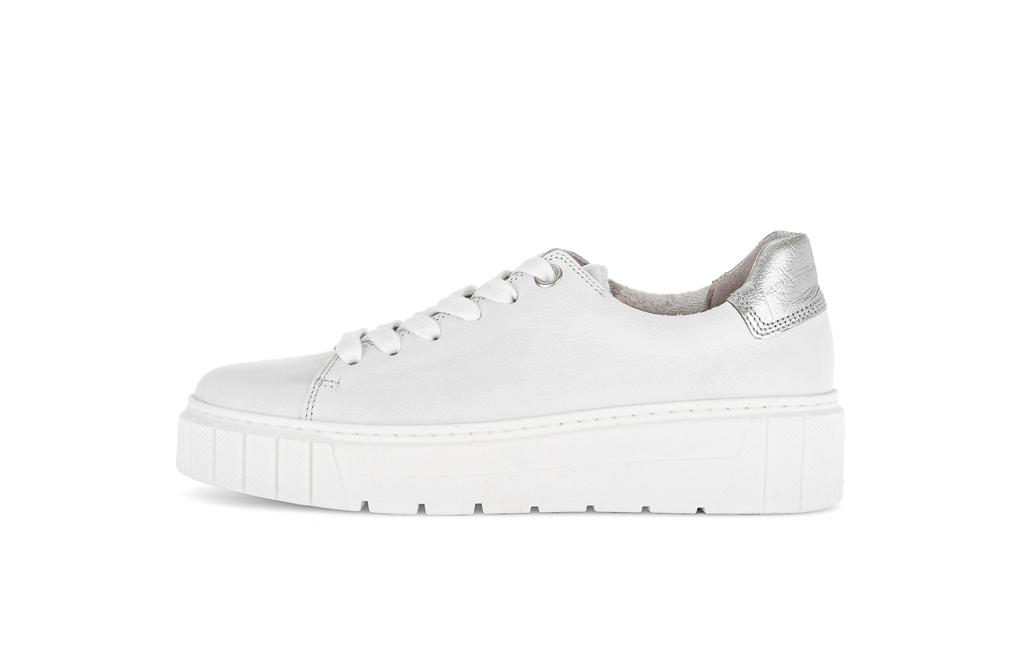 Gabor Comfort 66.410.52 H Fit White & Silver Sneakers