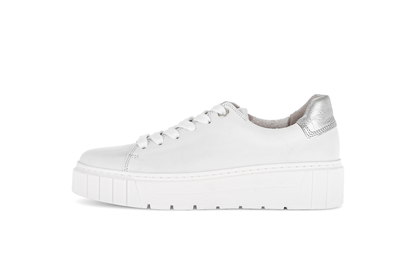 Gabor Comfort 66.410.52 H Fit White & Silver Sneakers