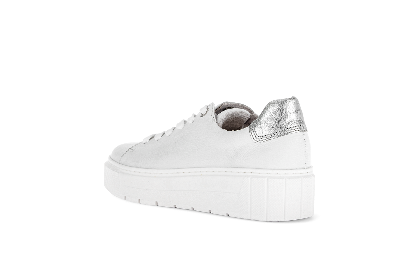 Gabor Comfort 66.410.52 H Fit White & Silver Sneakers