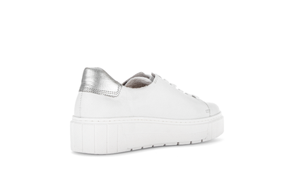 Gabor Comfort 66.410.52 H Fit White & Silver Sneakers
