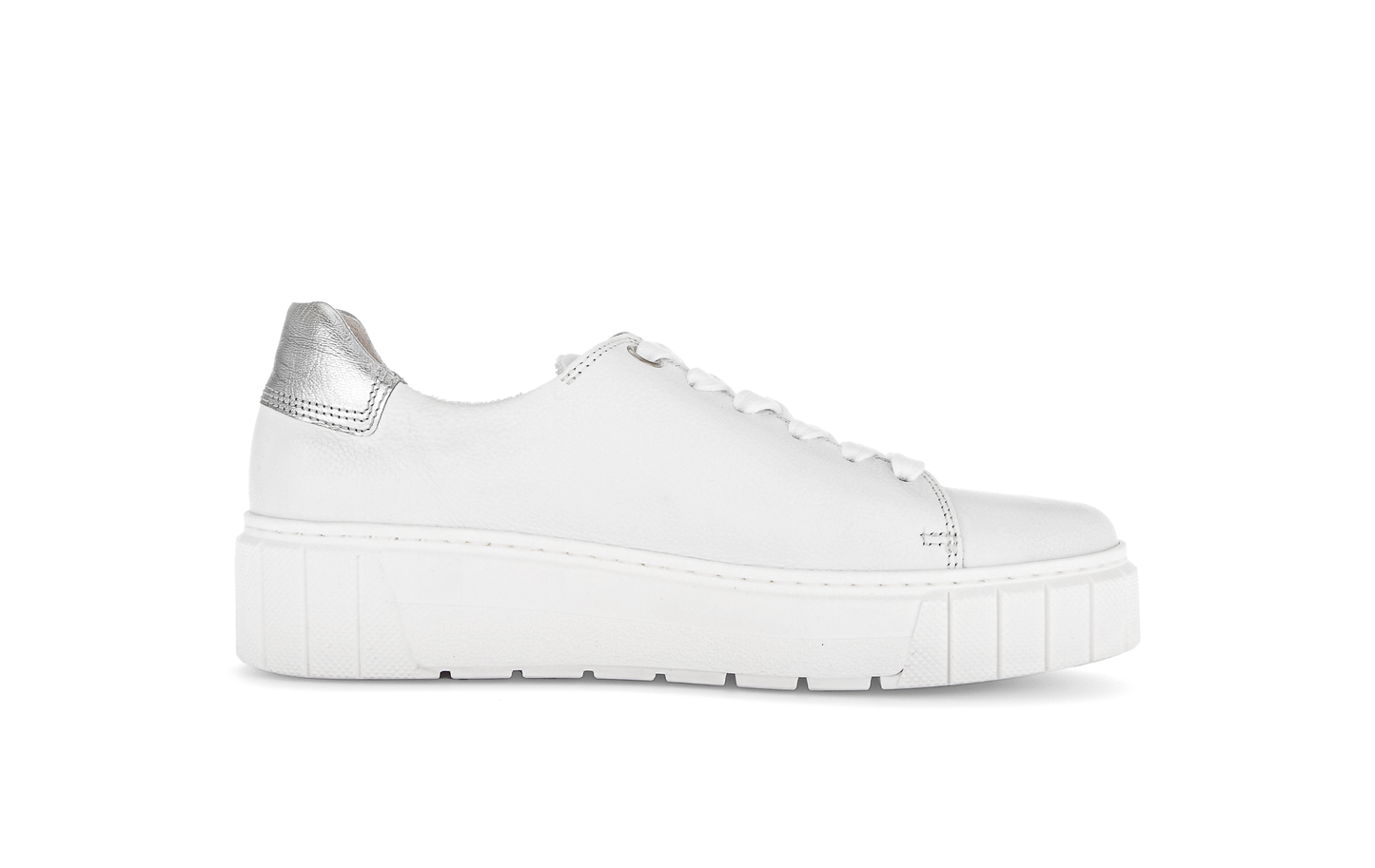 Gabor Comfort 66.410.52 H Fit White & Silver Sneakers