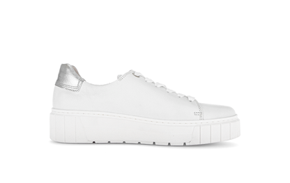 Gabor Comfort 66.410.52 H Fit White & Silver Sneakers