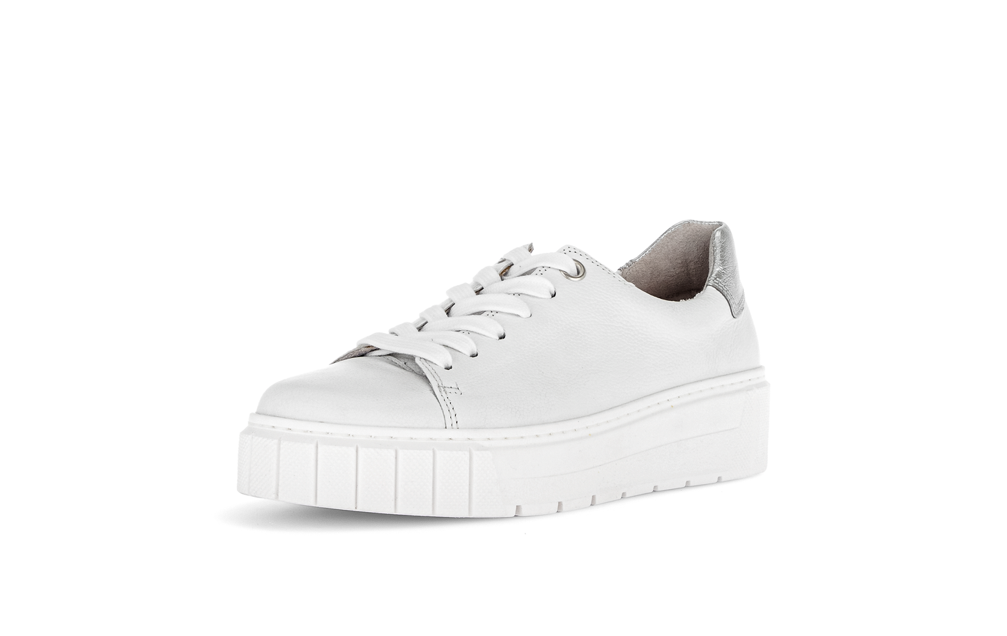 Gabor Comfort 66.410.52 H Fit White & Silver Sneakers