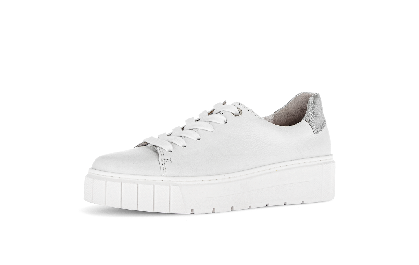 Gabor Comfort 66.410.52 H Fit White & Silver Sneakers