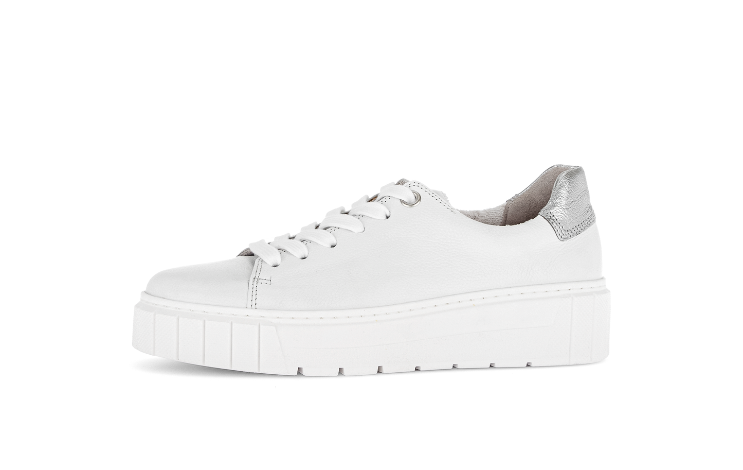 Gabor Comfort 66.410.52 H Fit White & Silver Sneakers