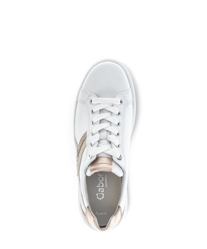 Gabor Comfort 66.486.53 G Fit White & Gold Combi Sneakers