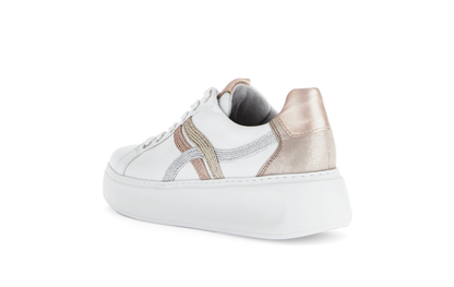 Gabor Comfort 66.486.53 G Fit White & Gold Combi Sneakers