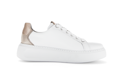 Gabor Comfort 66.486.53 G Fit White & Gold Combi Sneakers